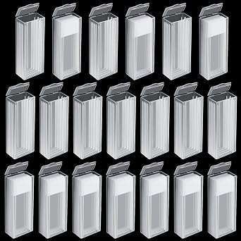 Wonderjune 20 Pcs Microscope Slide Storage Boxes, 5 Slide Holders