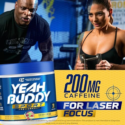 Miniatura 5 de Ronnie Coleman Signature Series Nuevo polvo de preentrenamiento para mujeres y hombres, preentrenamiento con aminoácido beta alanina, L citrulina,