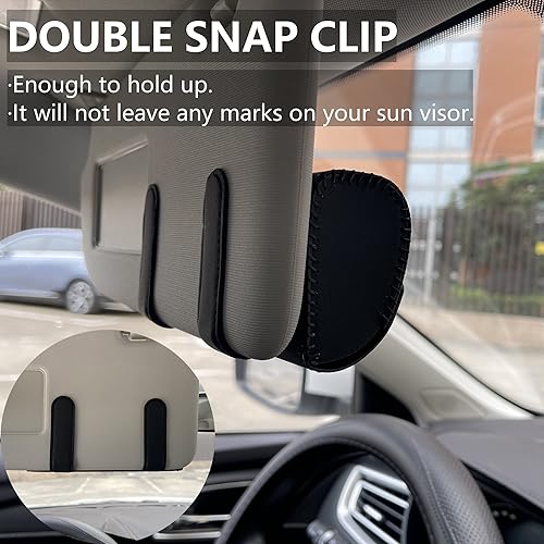 Miniatura 4 de Soporte universal para lentes de sol para automóvil, funda universal para lentes de sol para múltiples gafas, caja protectora organizadora de