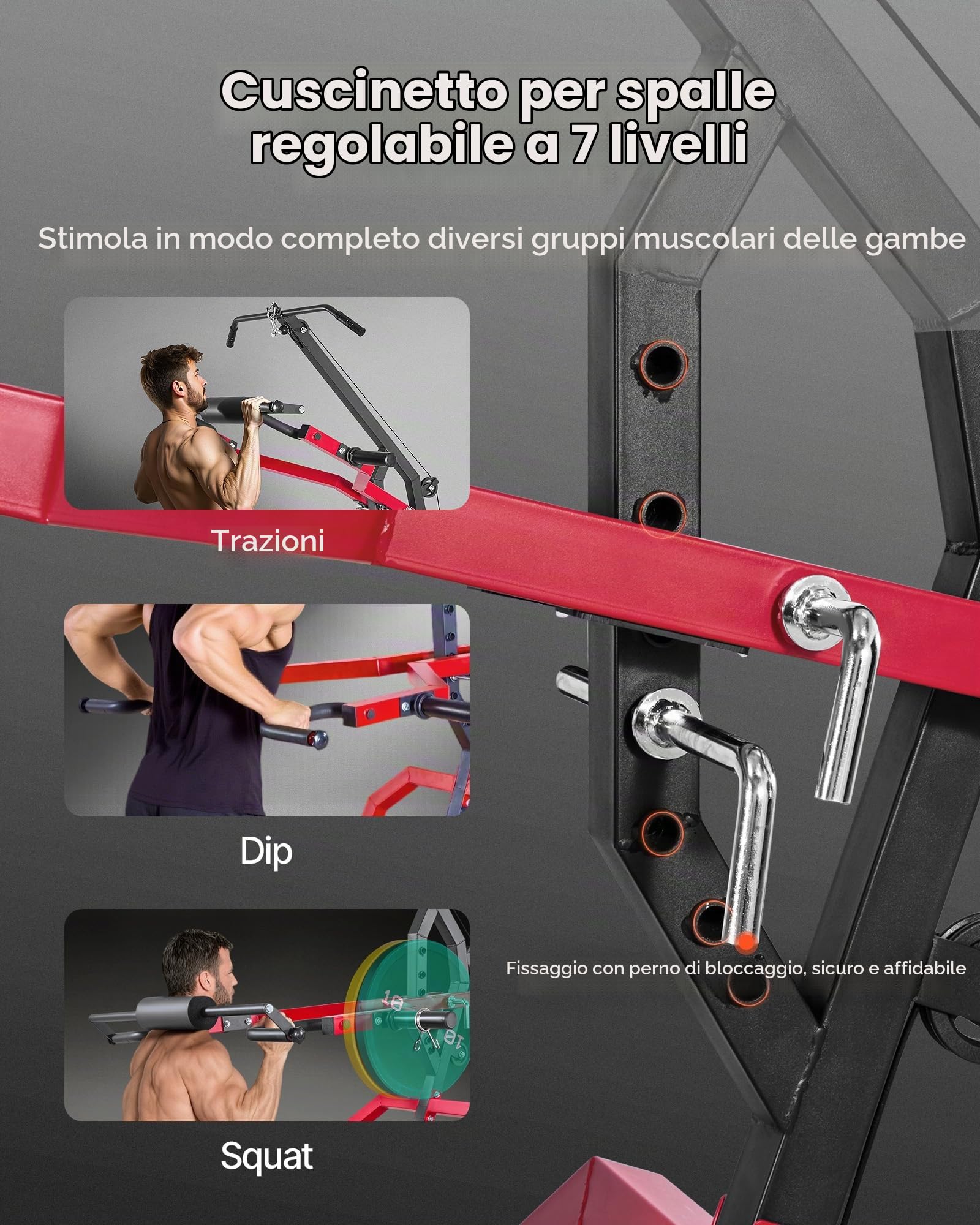 VEVOR Attrezzatura per il Fitness Domestico Corner Leverage Gym con Sistema LAT Low Row con Rapporto 2:1, Attrezzatura per l'Allenamento della Forza, per Allenamento Regolabile per Tutto il Corpo
