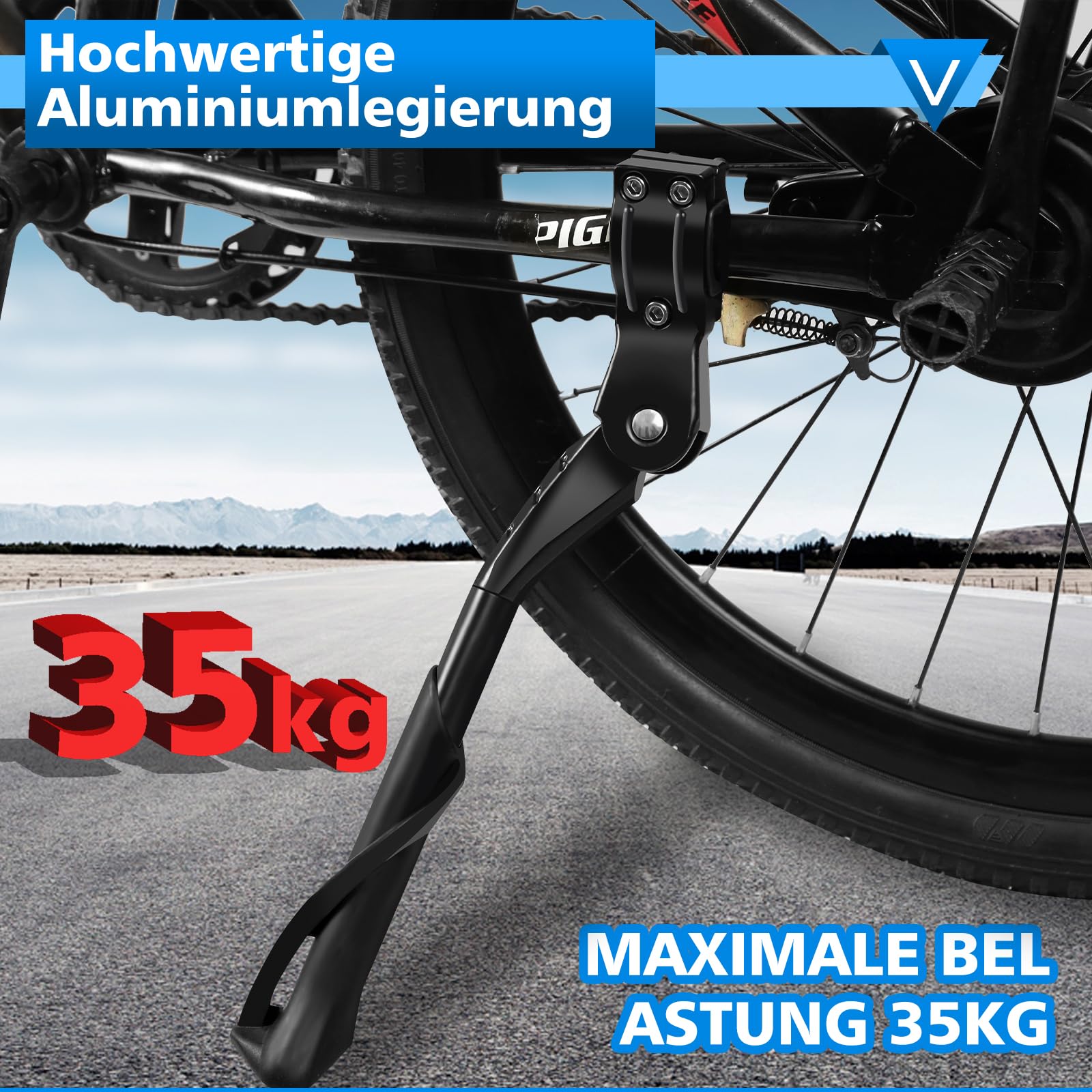 Cavalletto Laterale Bici Bambino - Regolabile In Alluminio Per Ruote 16-20" - Foto 8