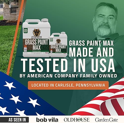 Miniatura 8 de PetraMax Max Pintura de Césped para Césped - Mantiene el Césped Verde Perfecto, Aerosol para Césped y Arbustos, Aerosol Verde, Pintura que se