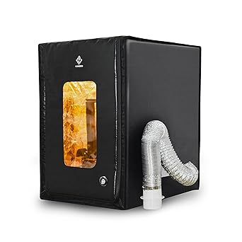 FUNGDO Multifunctional 3D Printer Enclosure kit 3D Printer Tent Fume Extractor Smoker Absorber Ventilate Resin Smell Filament Odor Warmer Filament Dryer Dust Cover Waterproof Reduce Noise(Small)