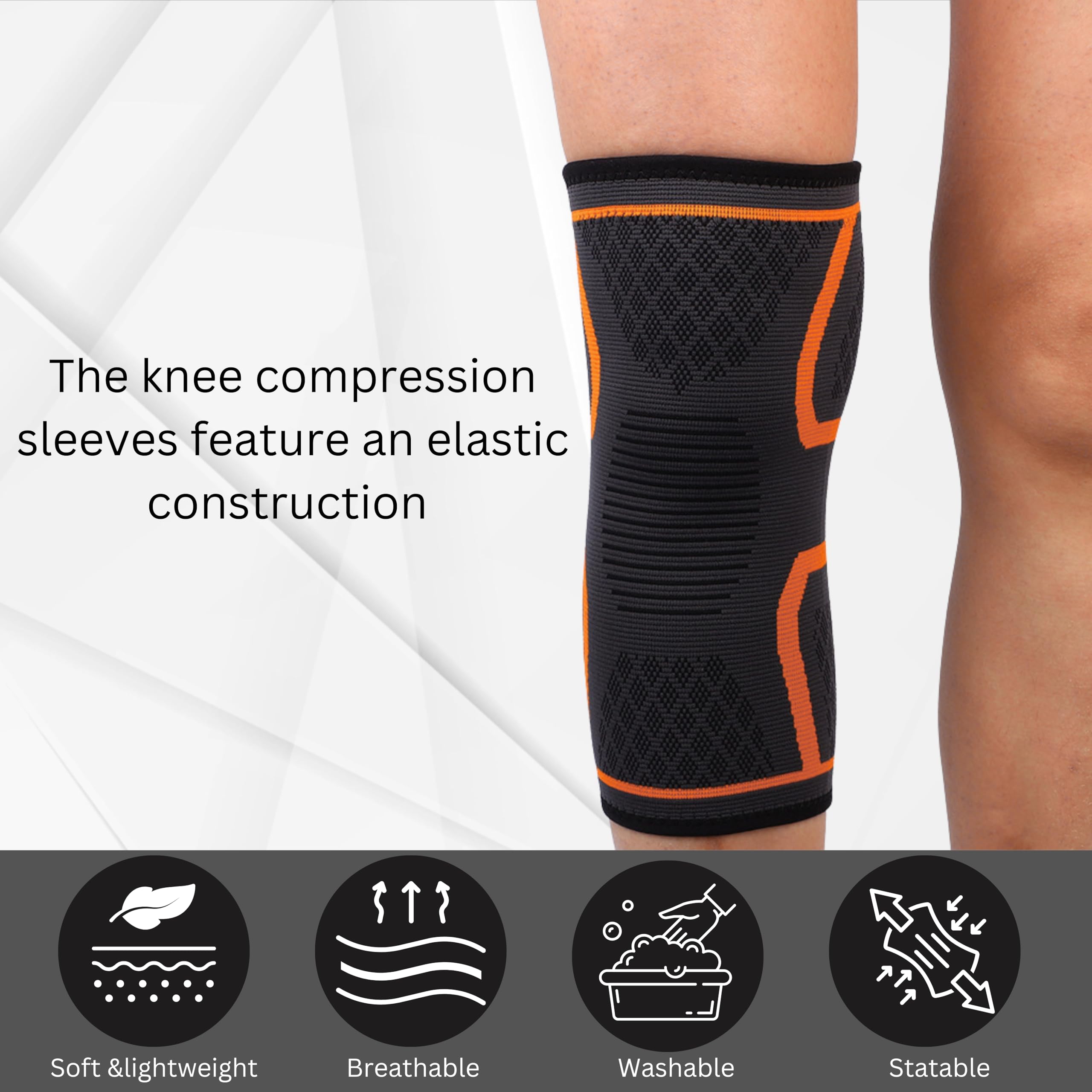 Wonder Care Ginocchiere A Compressione 2 Pezzi - Supporto Per Dolore E Artrite - Ideali Per Sport, Corsa E Palestra - Unisex - 2