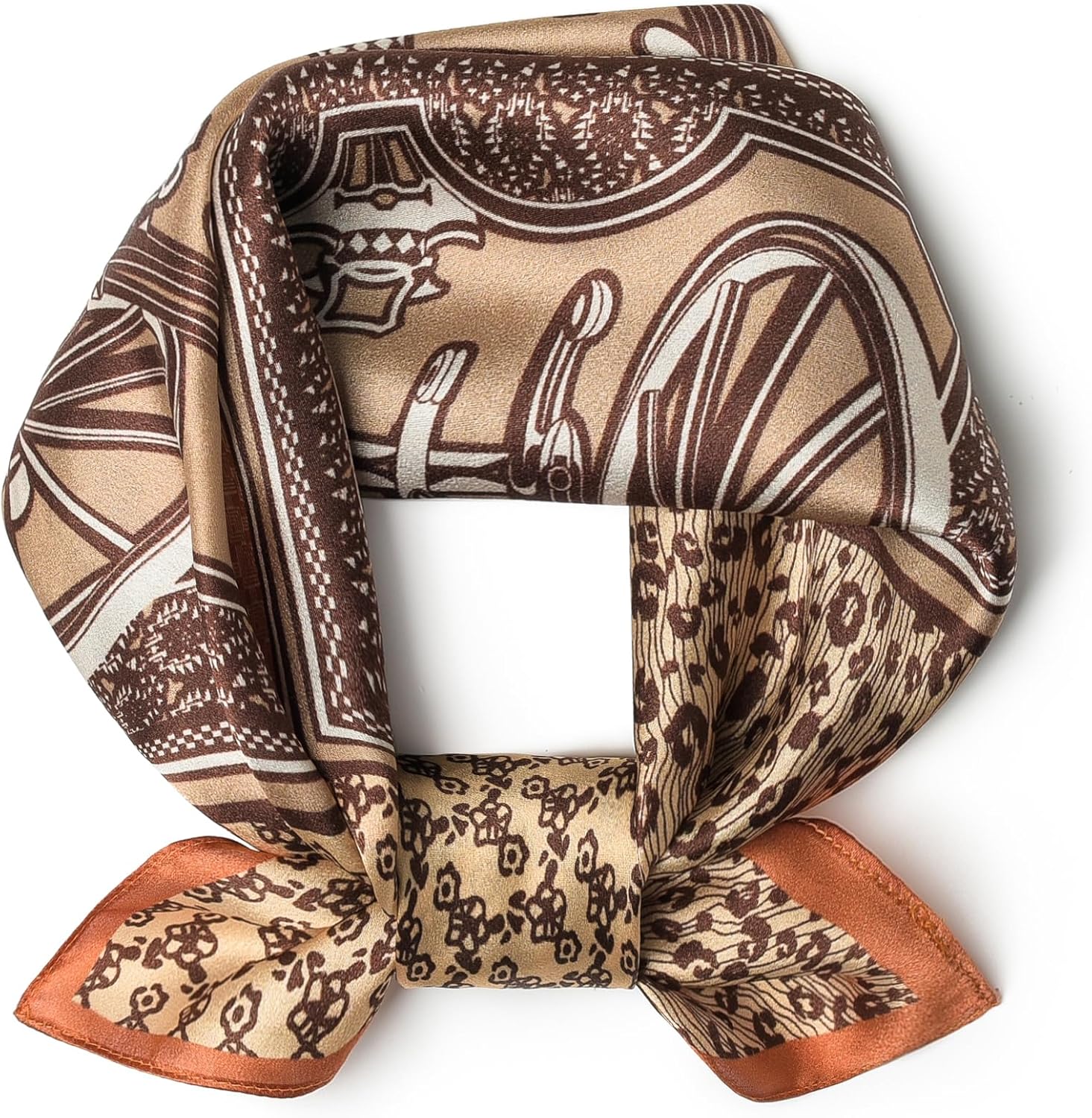 100% Mulberry Silk Scarf 21 "x 21" Square - Neck Scarf - Women Men Small Square Pocket Scarf - With Gift Packed