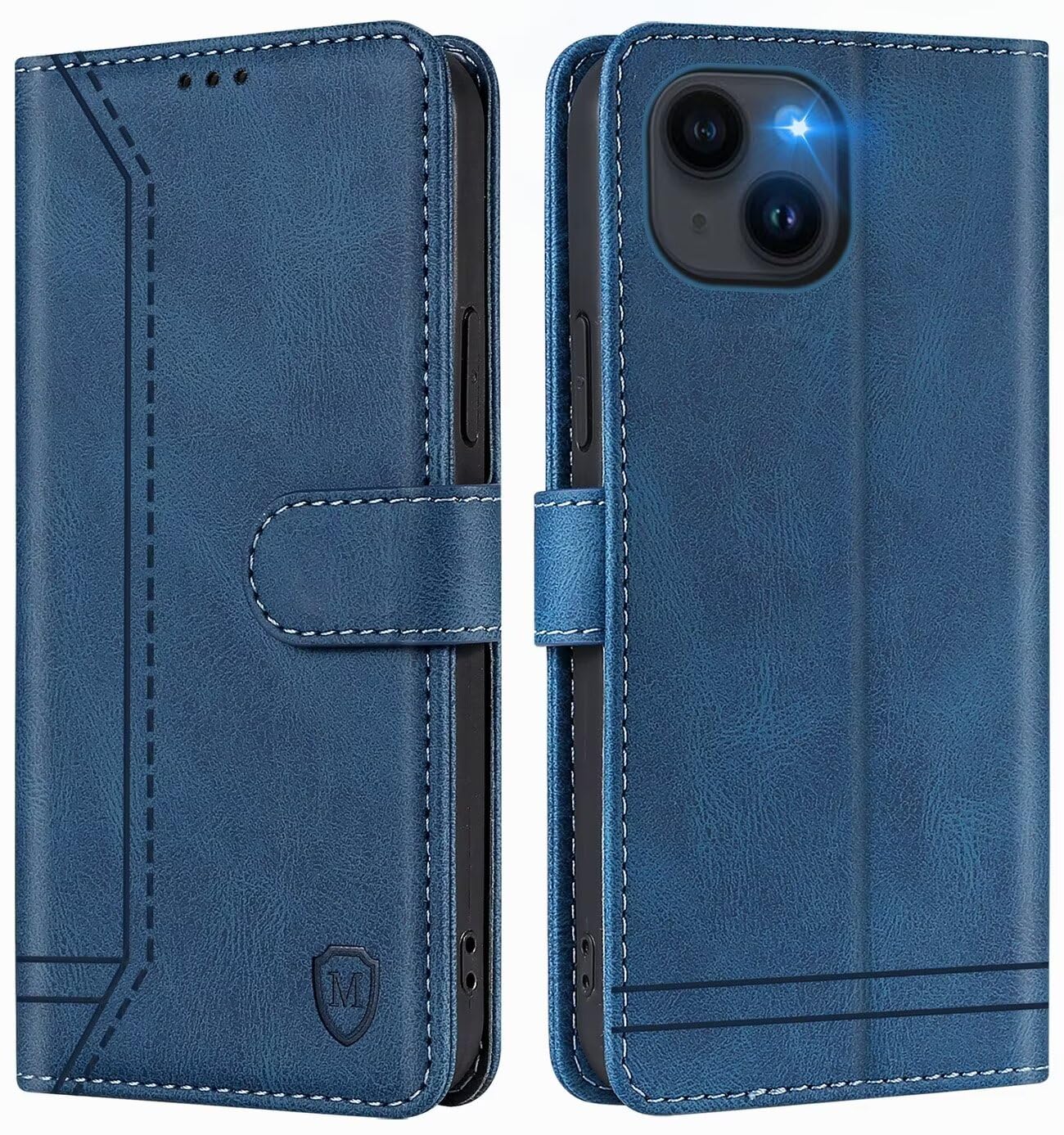 GoodcAcy Wallet Case for iPhone 16 Plus Leather Wallet Case, Flip Case with Card Holder and Magnetic Buckle