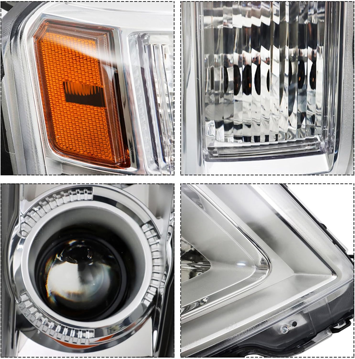 1 Pair Headlight Assembly Replacement for 2010 2011 2012 2013 2014 2015 Terrain Headlamp Light & Right Side 23319179 23319180