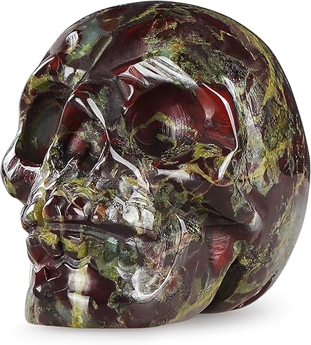 Artistone Figura decorativa de calavera de dragón de 2.0 pulgadas, decoración de calavera de Halloween, cristales y piedras curativas, estatua