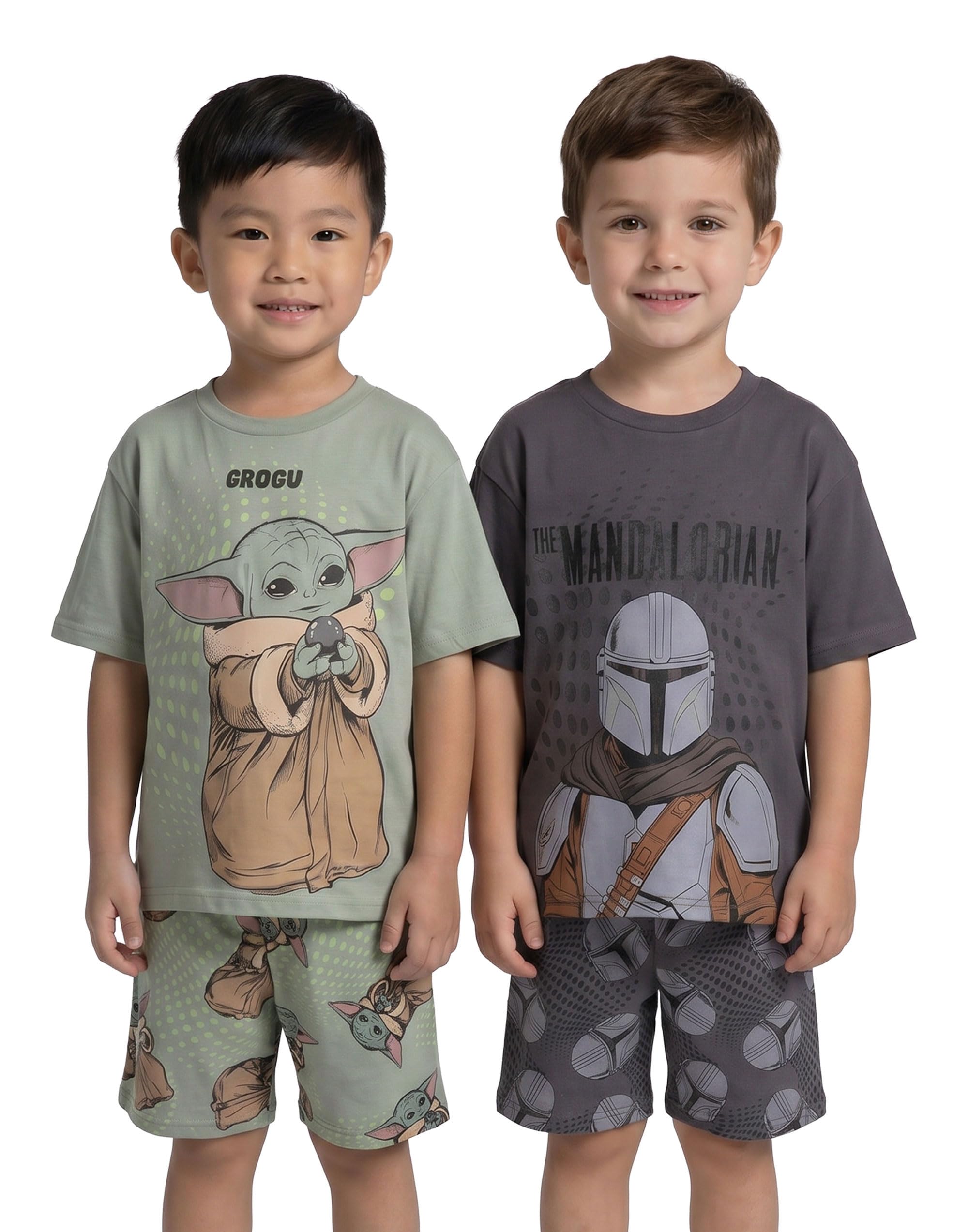 Star Wars (9-10 Years) The Mandalorian Multi-Pack Of 2 Short Sleeve Short Leg Pyjama Set (Boys Multicoloured)