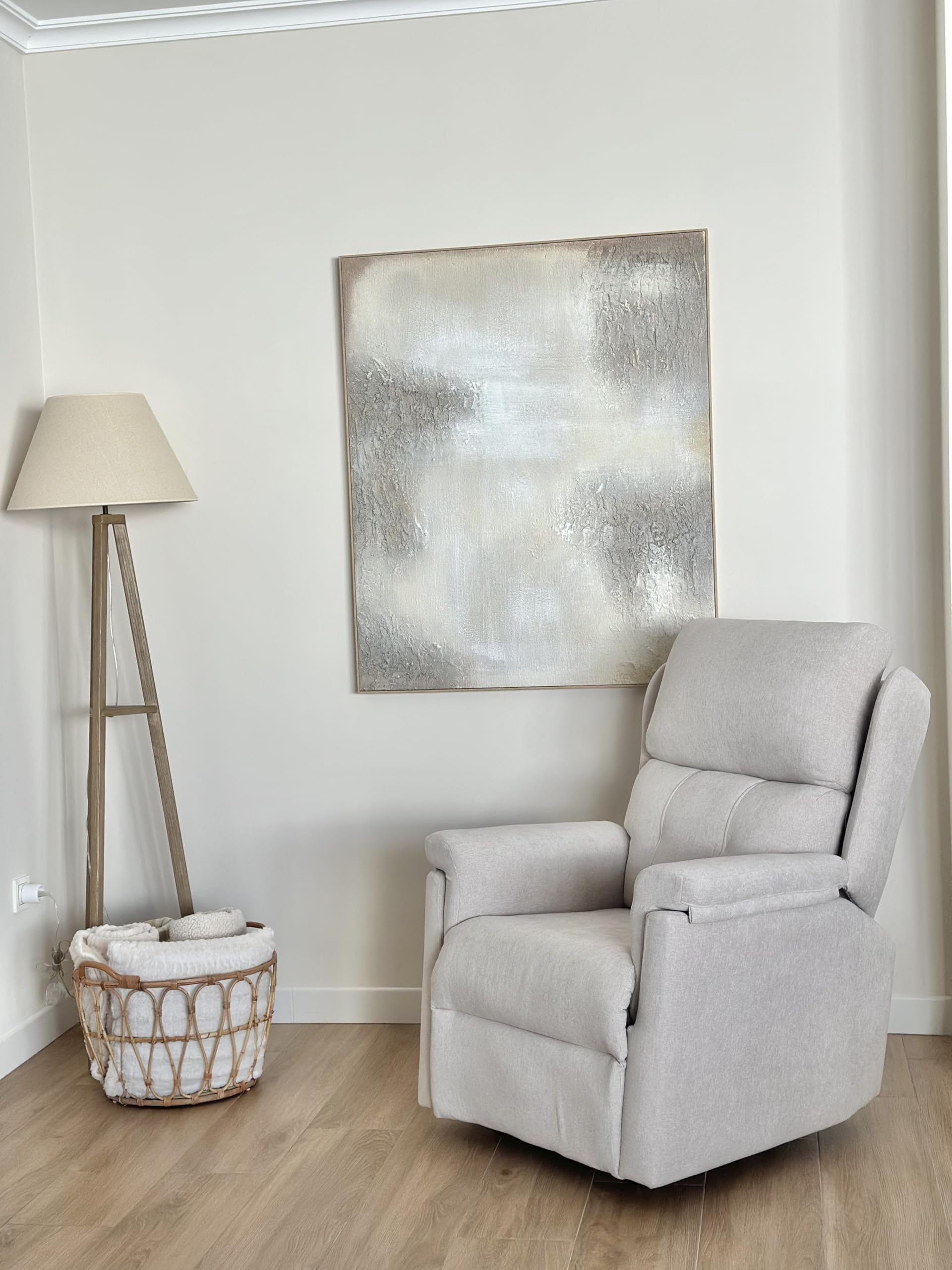 Sillón Relax Reclinable Ergonómico – Sillón Cómodo y Elegante, Fácil Limpieza, Tapizado Premium, Ideal para Salón, Descanso y Lectura (beig)