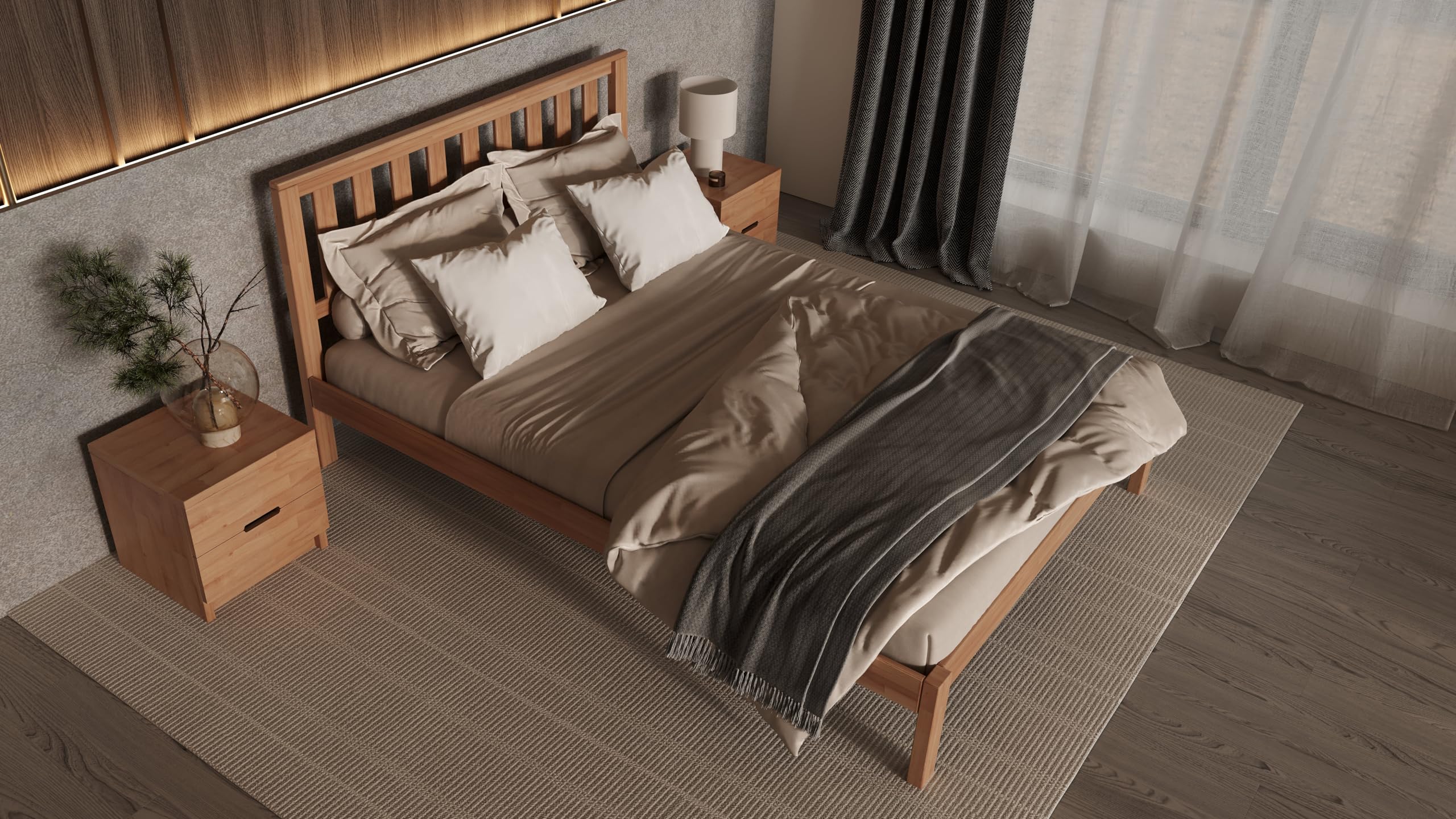 Krok Wood Massivholzbett Sofia in Buche 90x200 cm