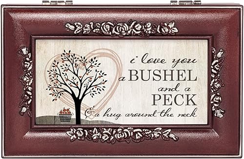 Miniatura 2 de Cottage Garden Love You Bushel Peck Hug - Caja de música de palisandro pequeña con texto en inglés "You are My Sunshine