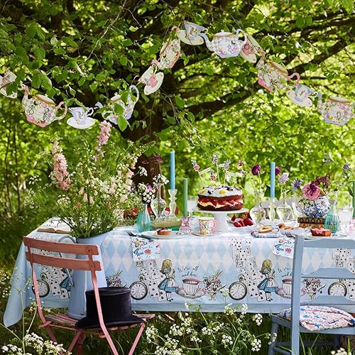 Miniatura 3 de Talking Tables Platos de Alicia en el país de las maravillas  Vajilla desechable para suministros de fiesta de té de sombrerero loco, cumpleaños,