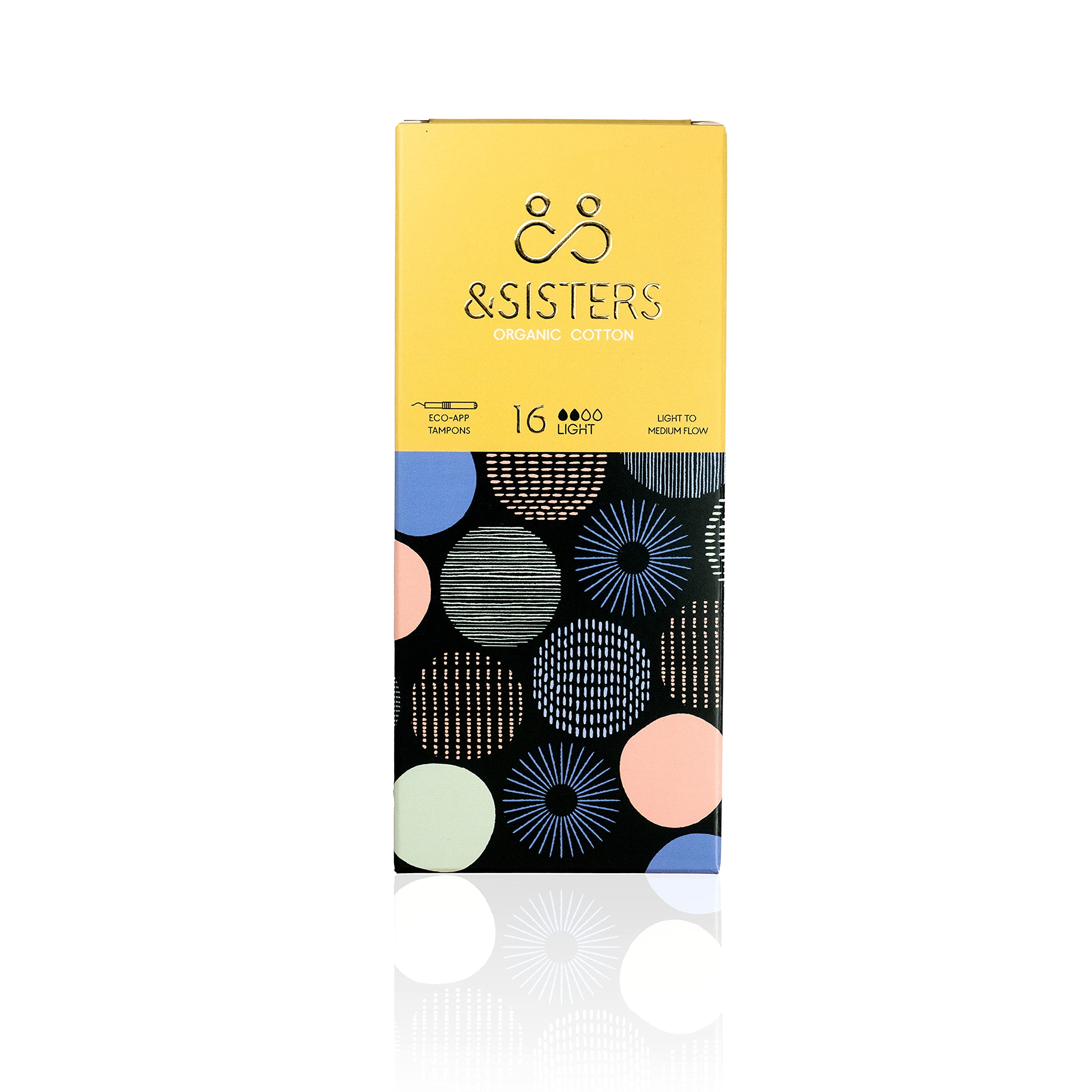 &Sisters Organic Cotton Light Eco-Applicator Tampons, 16-Pieces