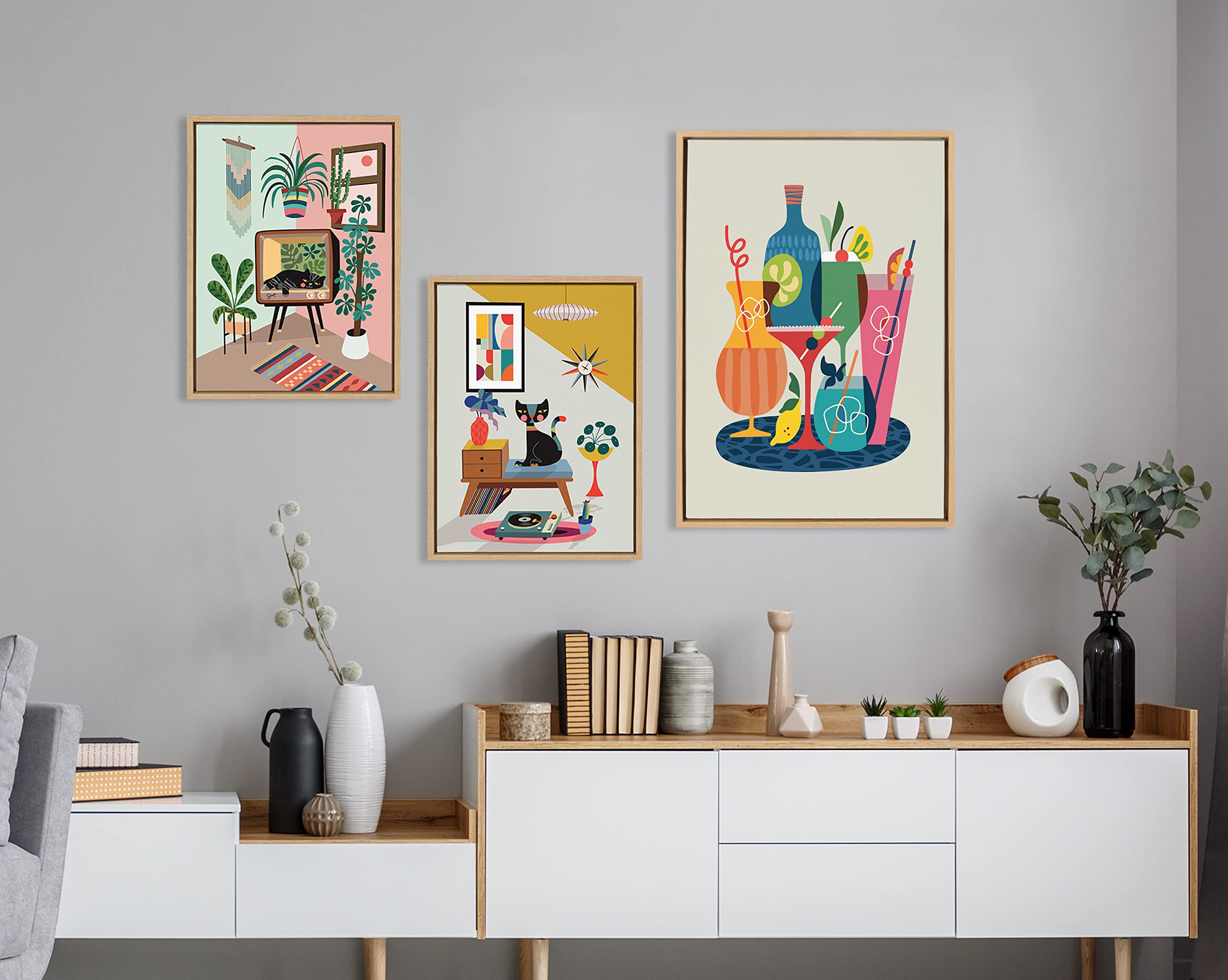 Amazon.com: Kate and Laurel Sylvie Mid Century Modern Cocktails