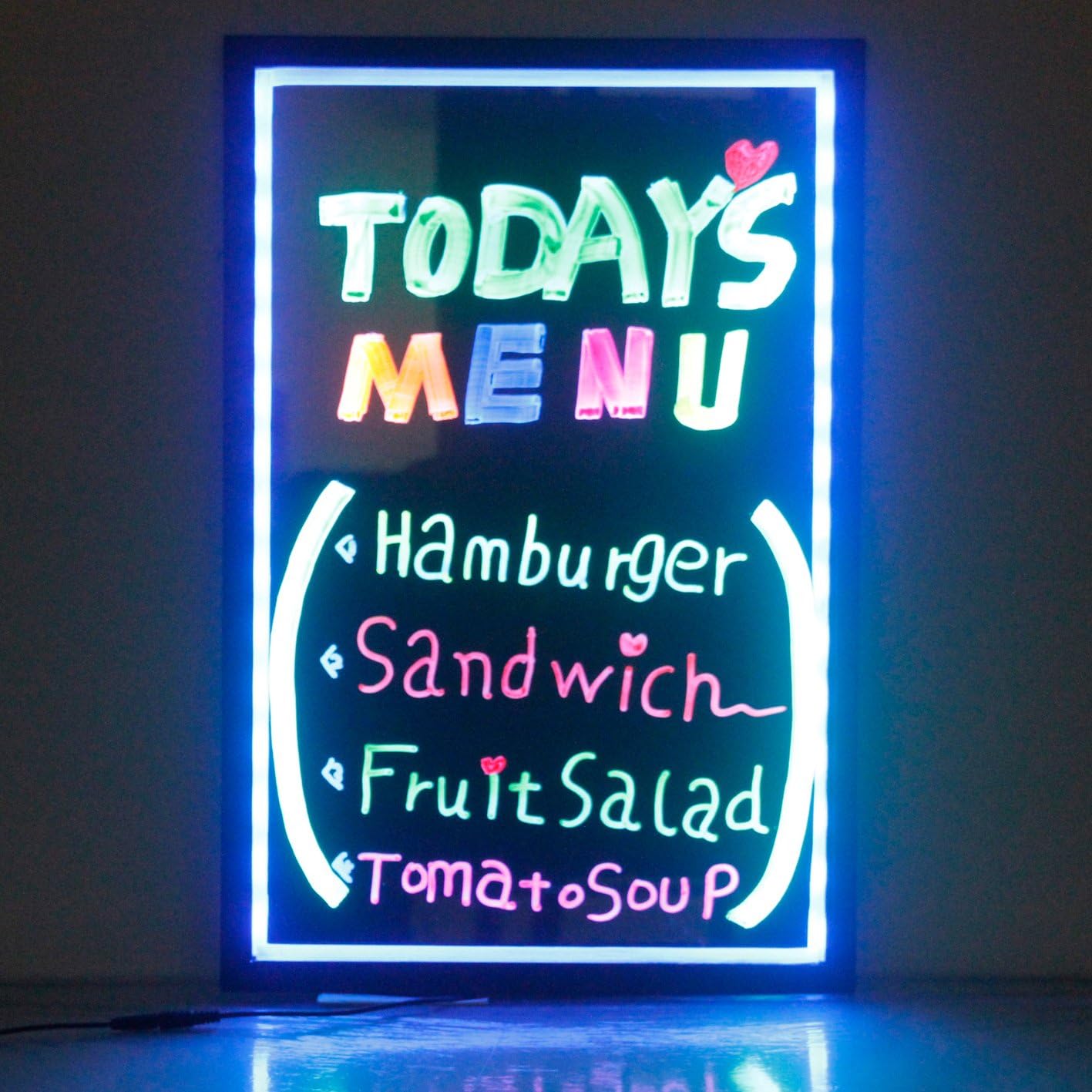 24"x16" Flashing Illuminated Erasable Neon LED Writing Board Menu Sign