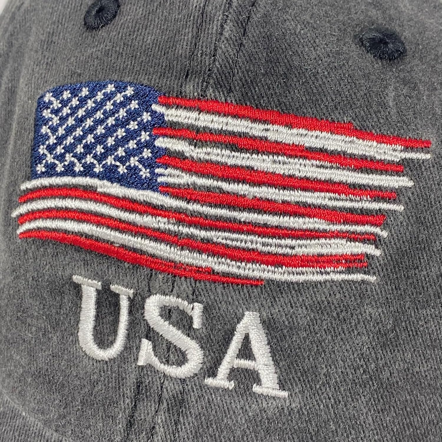 Unisex Vintage Cotton Washed Embroidered Baseball Cap