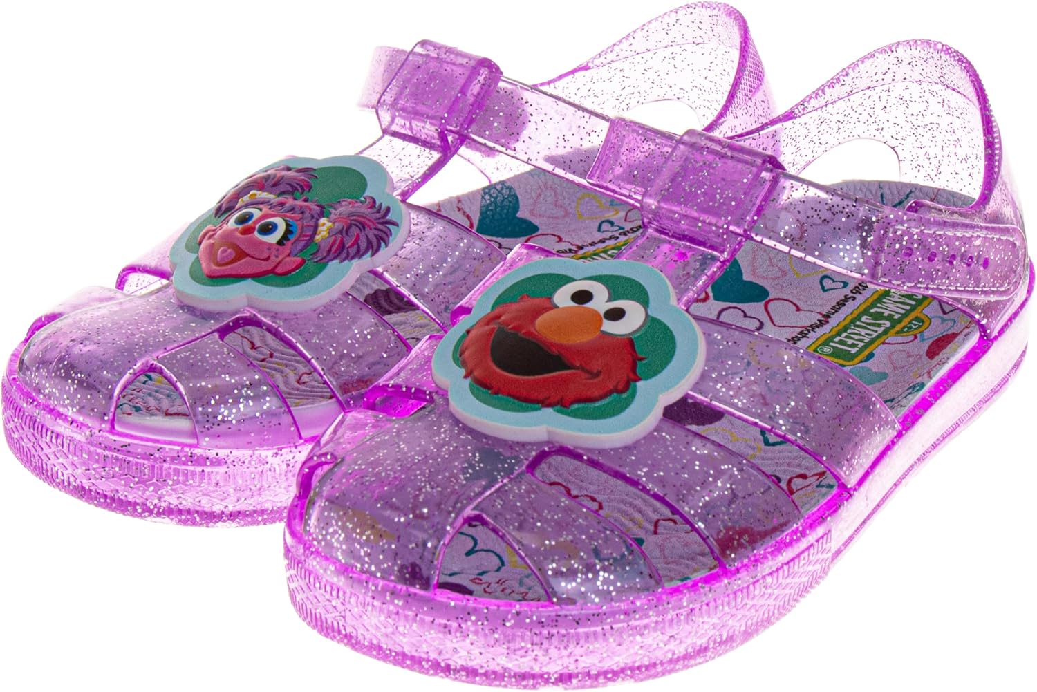 Disney Girls Sandal Frozen Minnie Mouse Sesame Street Elmo Abby and Peeps Jelly Sandals for Girl Size Infant/Toddler/Little Kid - Image 4