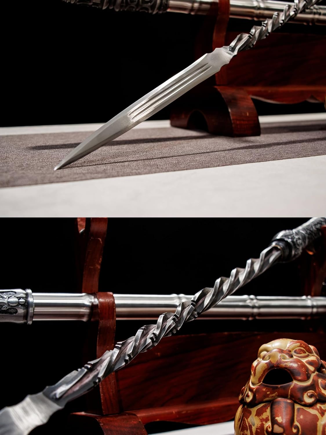 Rotating Reverse Spiral Connection. Samurai Sword Katana. Stainless Steel Scabbard. Combat Readiness. Sharp Blade. Gift Suitable for Ninja Martial Arts Enthusiasts. 。