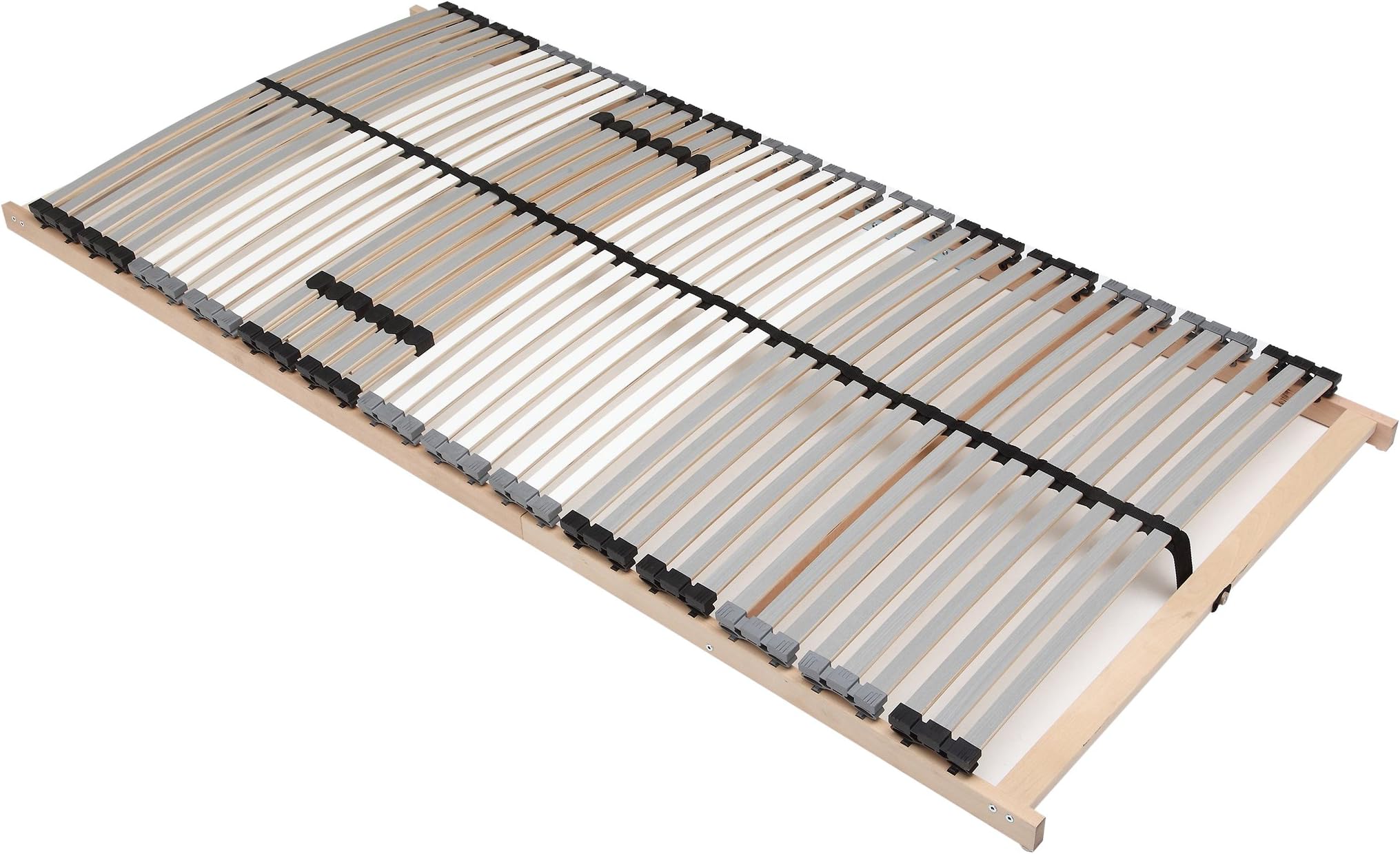 Inter Premium Fix NV 750711 Slatted Frame with 42 Flexible Slats, 7-Zones, 90 x 200 cm. Non-Adjustable, natural, 90 x 200 cm