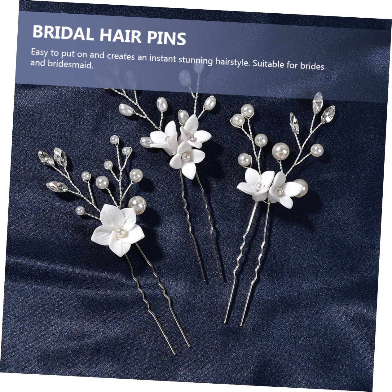 4 Set Di Forcine Per A Forma Di U Da Sposa Per Matrimonio E Fidanzamento Facili Da Indossare E Con Styling Istantaneo 3 Pezzi*4