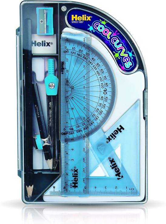 Helix Cool Curves Maths Set (Assorted Colours)