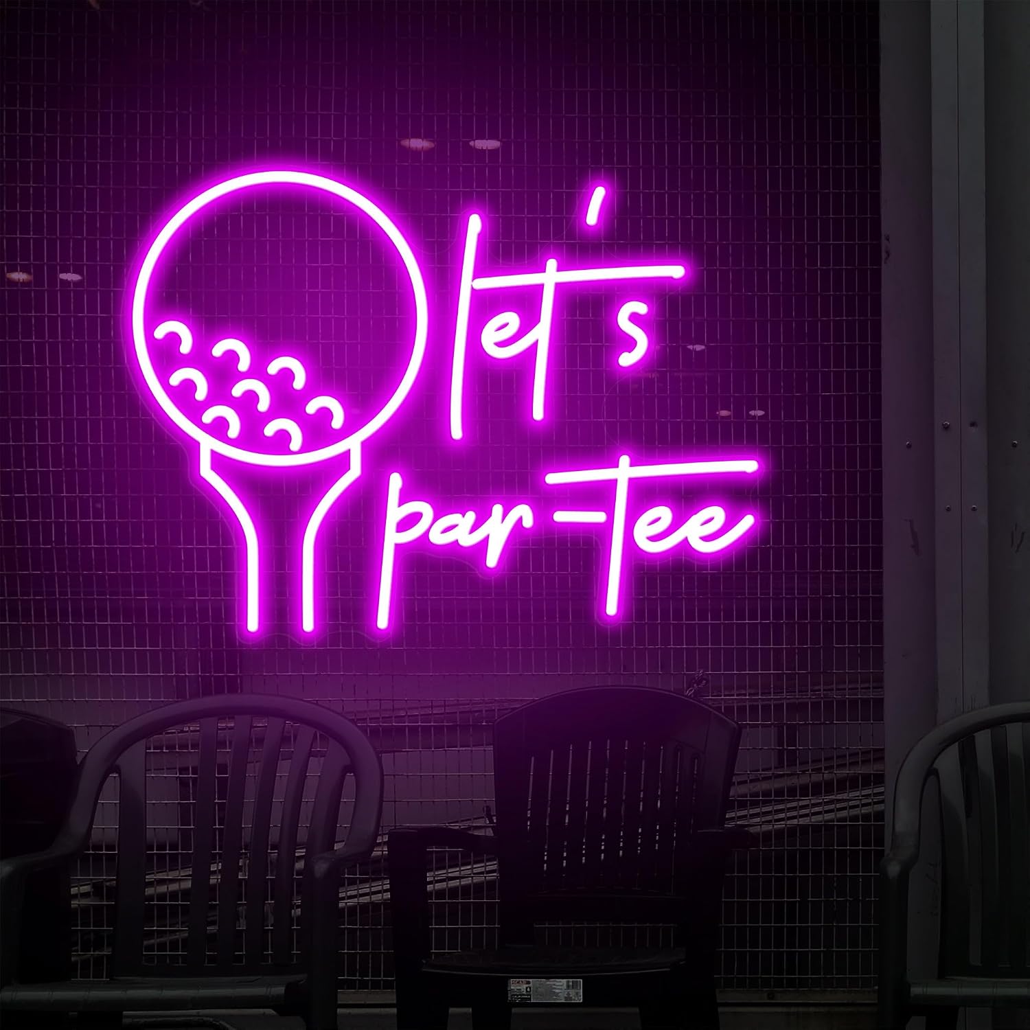 Golf Neon Sign, Let's Par Tee Led Sign (Super Bright-Remote included-LARGE 24x18''), Custom Neon Sign Party, Golf Theme Birthday, Golf Gift For Men, Gold Party Decor Golf Club Decor Par Tee (Green)