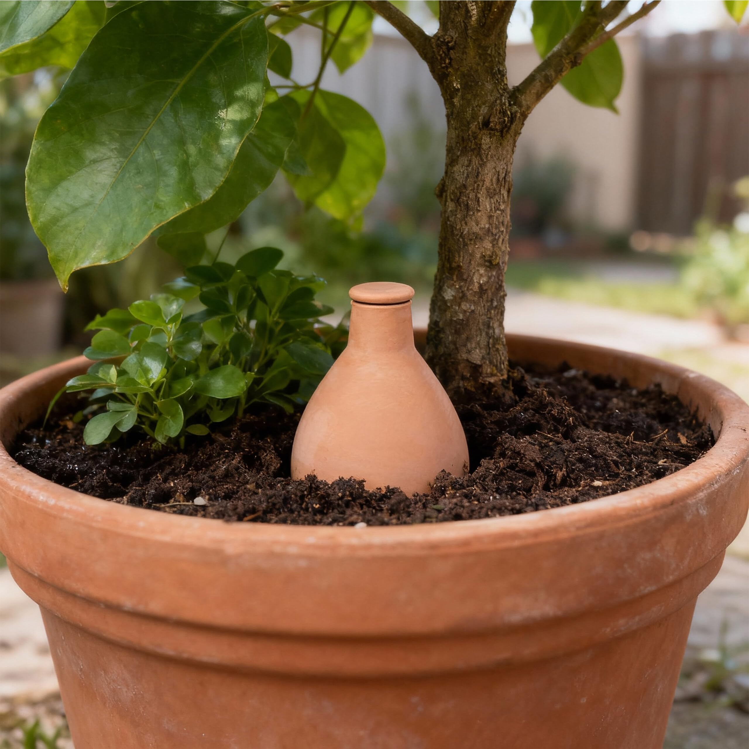 Relaxdays Set di 2 Vasi in Terracotta da 1L per Irrigazione Radicale, Aiule e Serre, Risparmio d'Acqua, 18x13x13 cm