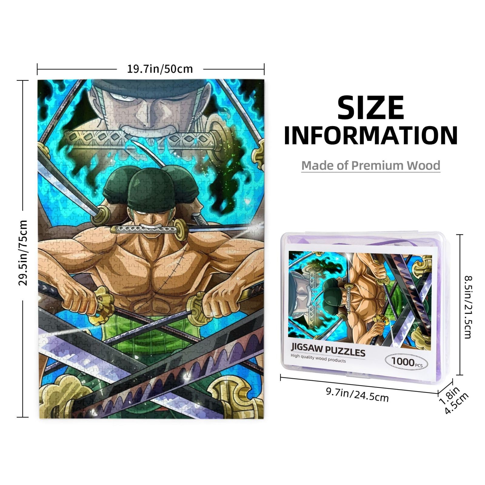 Amazon.co.jp: 1000ピース ジグソーパズル ワンピース ゾロ十郎 One