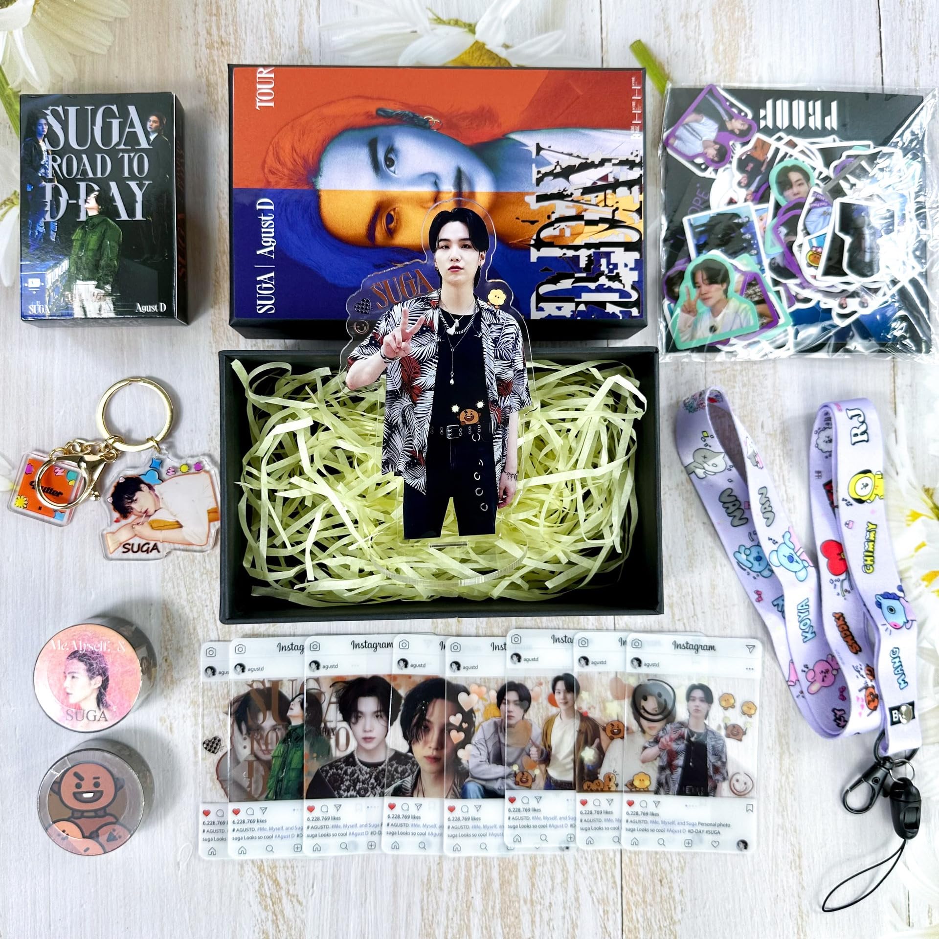 BTS SUGA D-Day Solo Album Agust D Merch Gift Box Set 55 PCS Lomo