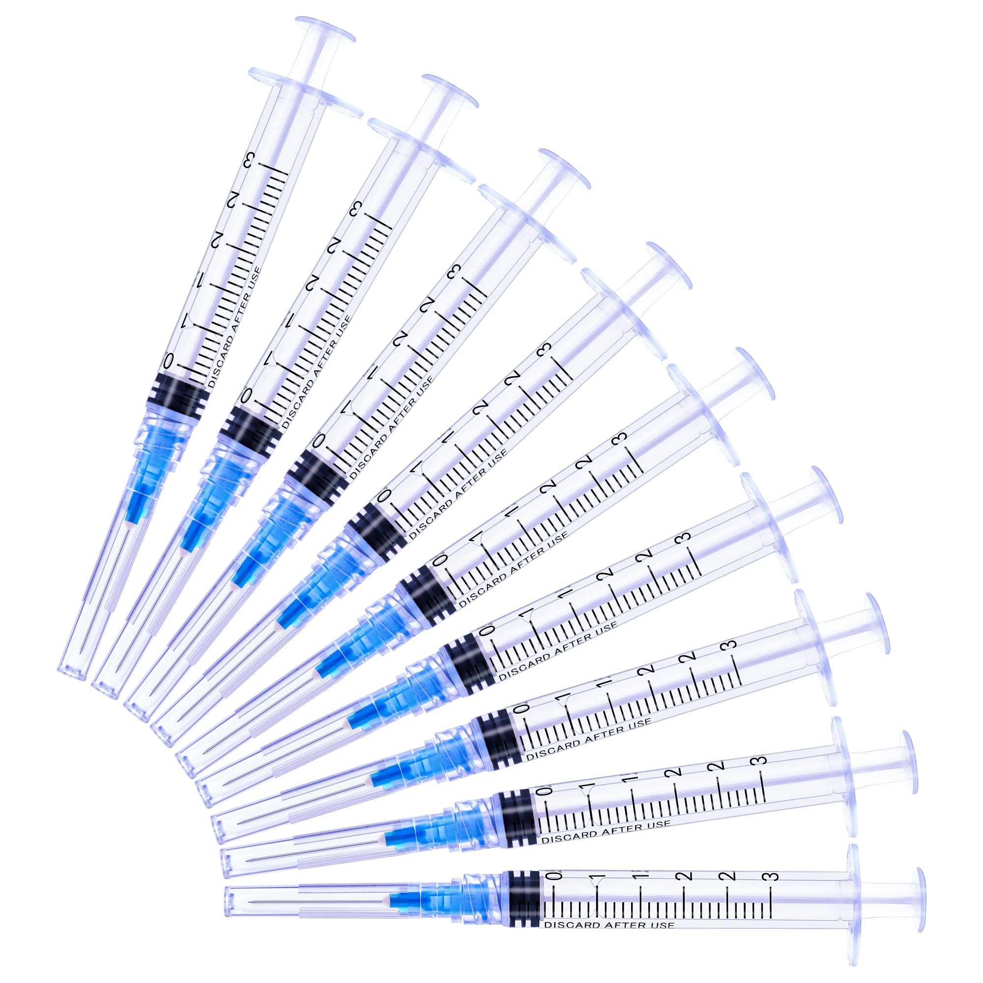 3ml Syringes with 23 Gauge 1 Inch Needles Luer Lock Disposable, 20 Pack