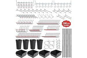 240PCS Pegboard Hooks Assortment: The Ultimate Pegboard Organization Kit