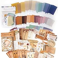 SIBLYMONA 200pcs Vintage Memo Pack for Scrapbooking, Junk Journals, DIY Crafts, Bullet Journal Supplies (Brown)