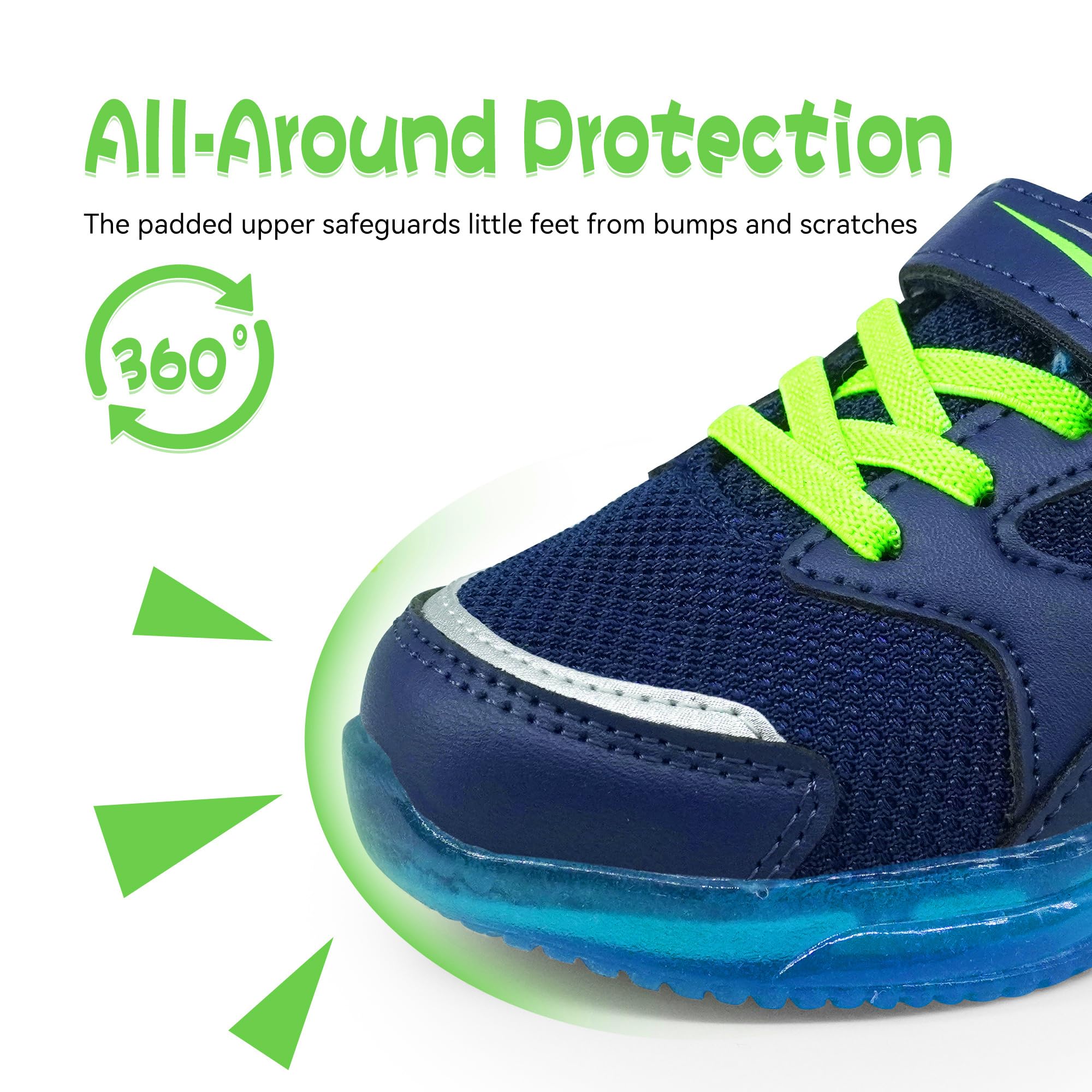 Floranate Scarpe da tennis e da passeggio con luci a LED lampeggianti, leggere, per bambini e bambine