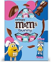 M&M’s Crispy Chocolate Bunny Large Easter Egg 149g – Hollow Milk Chocolate Egg with 2 Crispy M&M Bunnies, Creamy Filling & Mini M&M’s, Easter Chocolate Gift, Egg Hunt Treat & Sharing