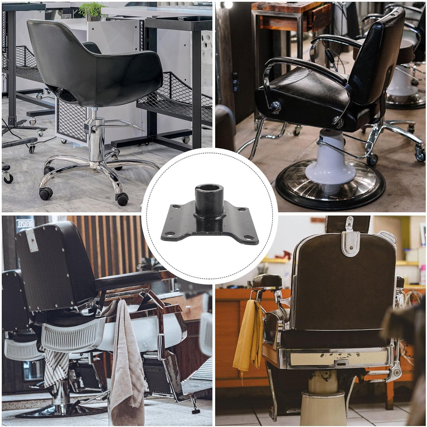 Ipetboom Sturdy Barber Chair Accessory Set Salon Chair Chassis Replacement Parts Hair Stylist Equipment