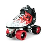 Dart Pixel Roller Skates - Colorful Ultra-Durable Quad Speed Skates with Snug Fit and Versatile Matching Color Wheels