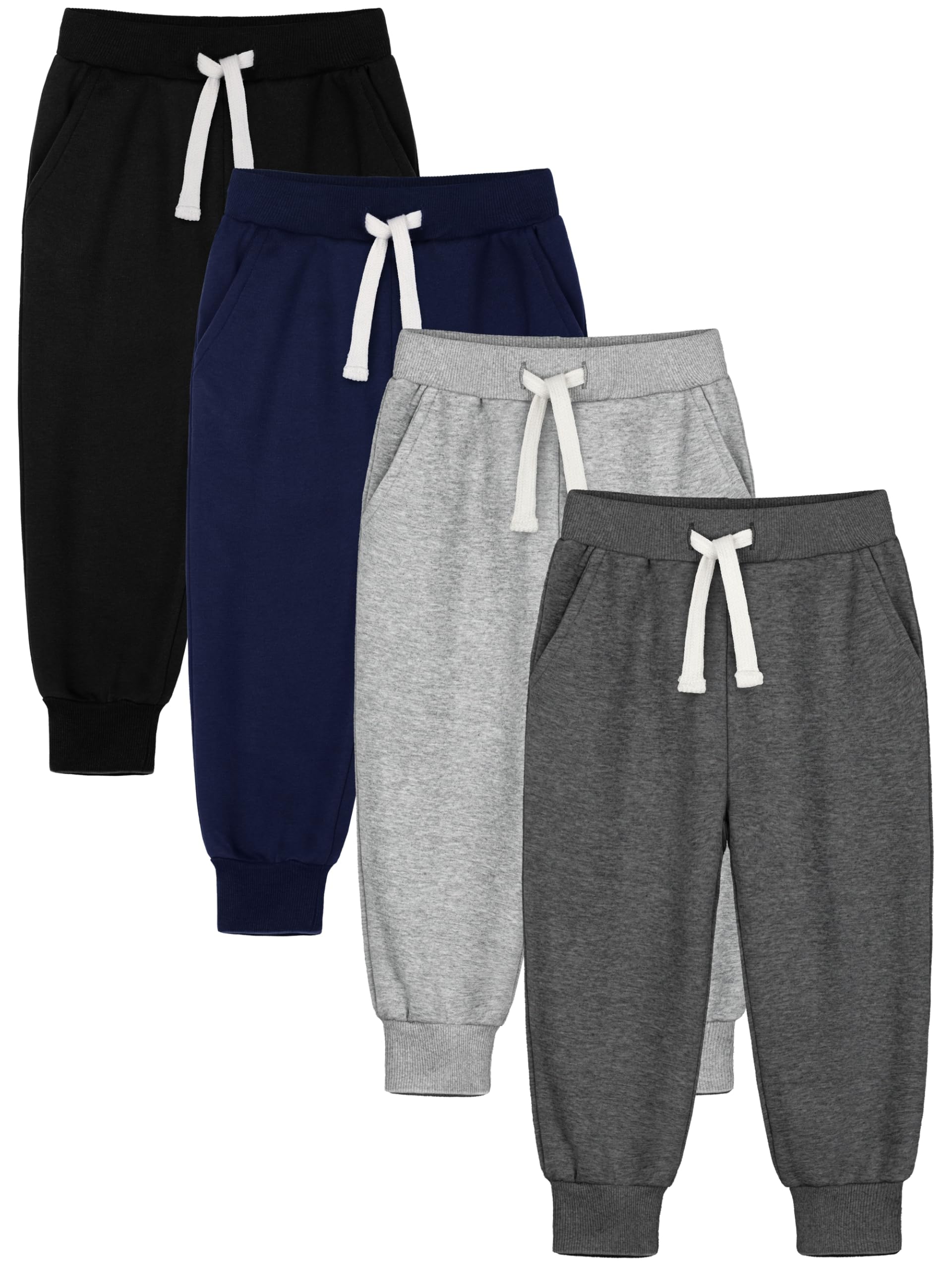 HXP 4 Pack Toddler Boys Cotton Sweatpants Joggers