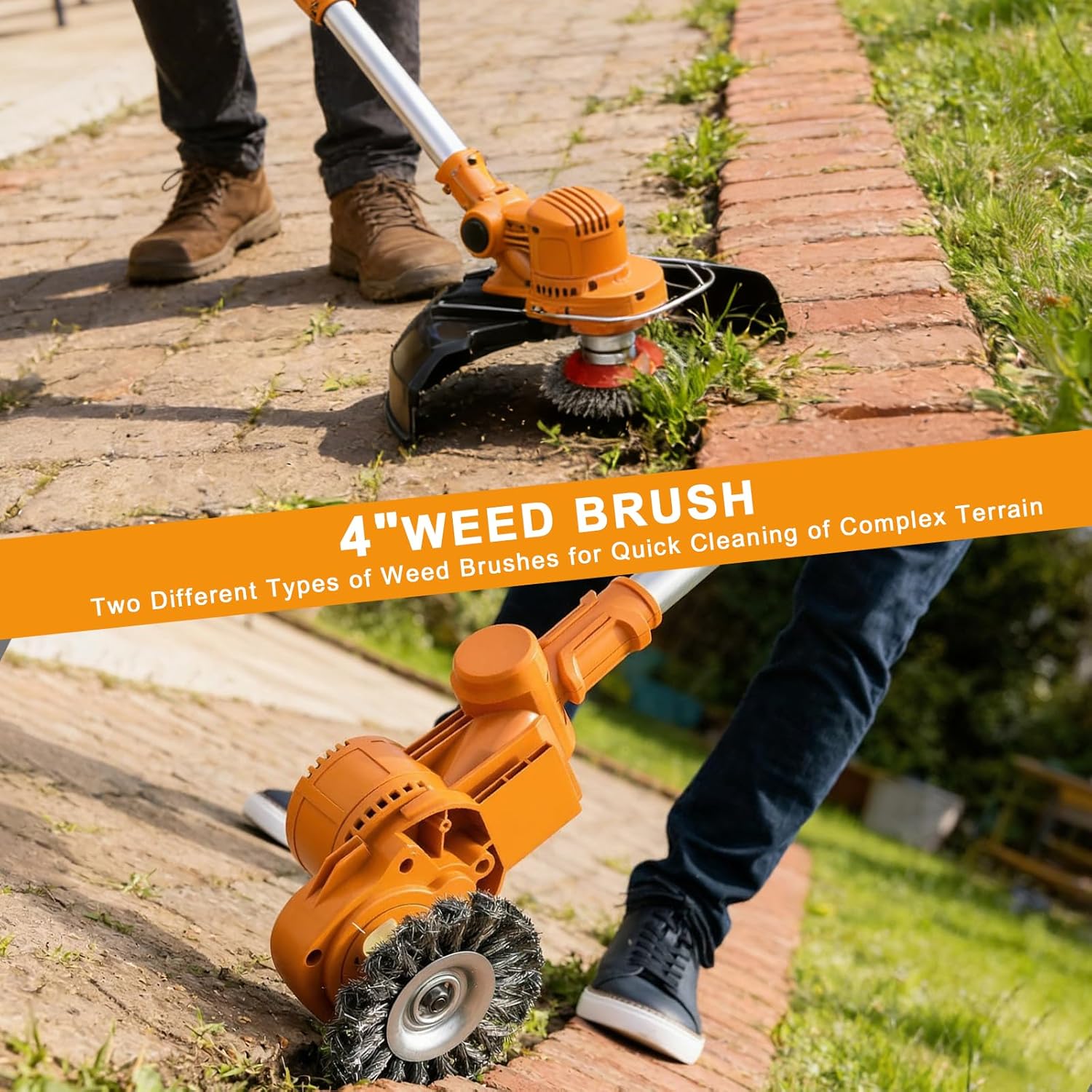 Electric Weed Wacker for Dewalt 20V Battery, Weed Eater Battery Powered with 6 Types of Blades, 750w Lightweight Cordless Weed Wacker Brush Cutter for Lawn, Yard and Bush Trimming (No Battery)