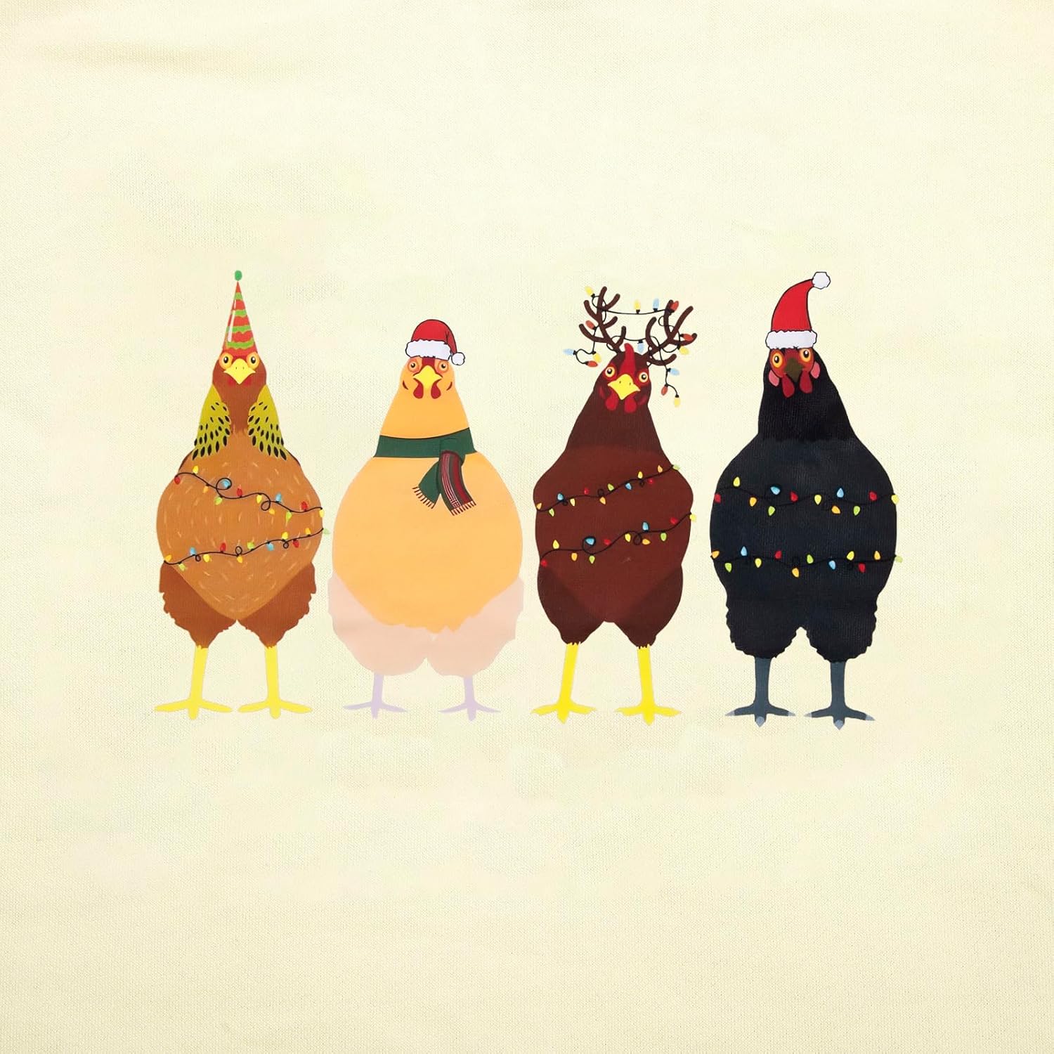 LOTUCY Christmas Sweatshirt Women: Cute Chicken Xmas Shirt Funny Chicks Christmas Sweatshirts Hen Farm Animal Pullover Tops - Image 7