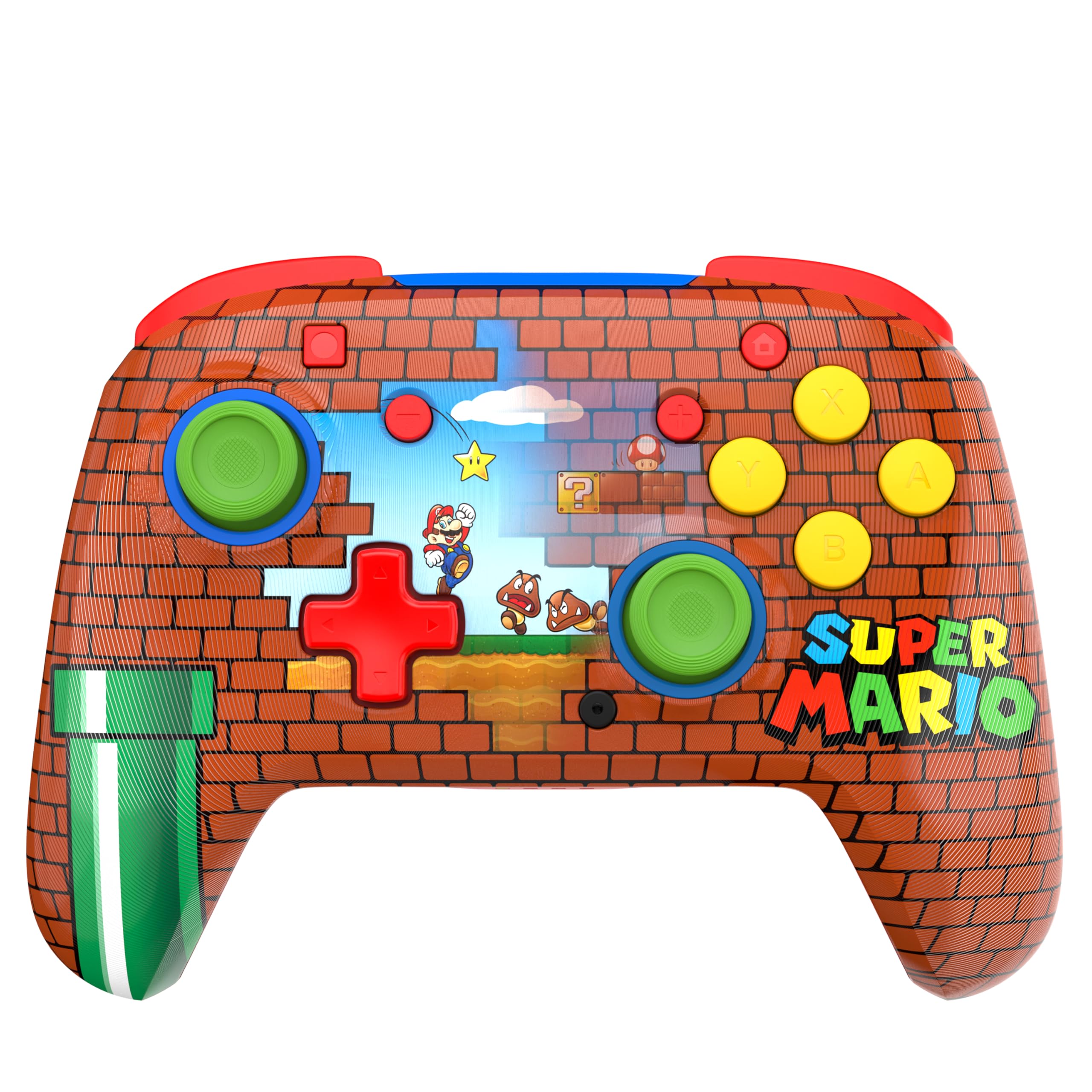 Turtle Beach Rematch Mario Bricks Controller da gaming wireless per Nintendo Switch. Funziona anche con Nintendo Switch 2 - Pulsante C non disponibile.