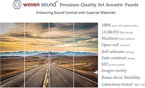Miniatura 2 de Woven Sound Paneles acústicos artísticos, absorbentes de sonido, decoración de pared, adecuados para reducción de ruido artística, estudios de