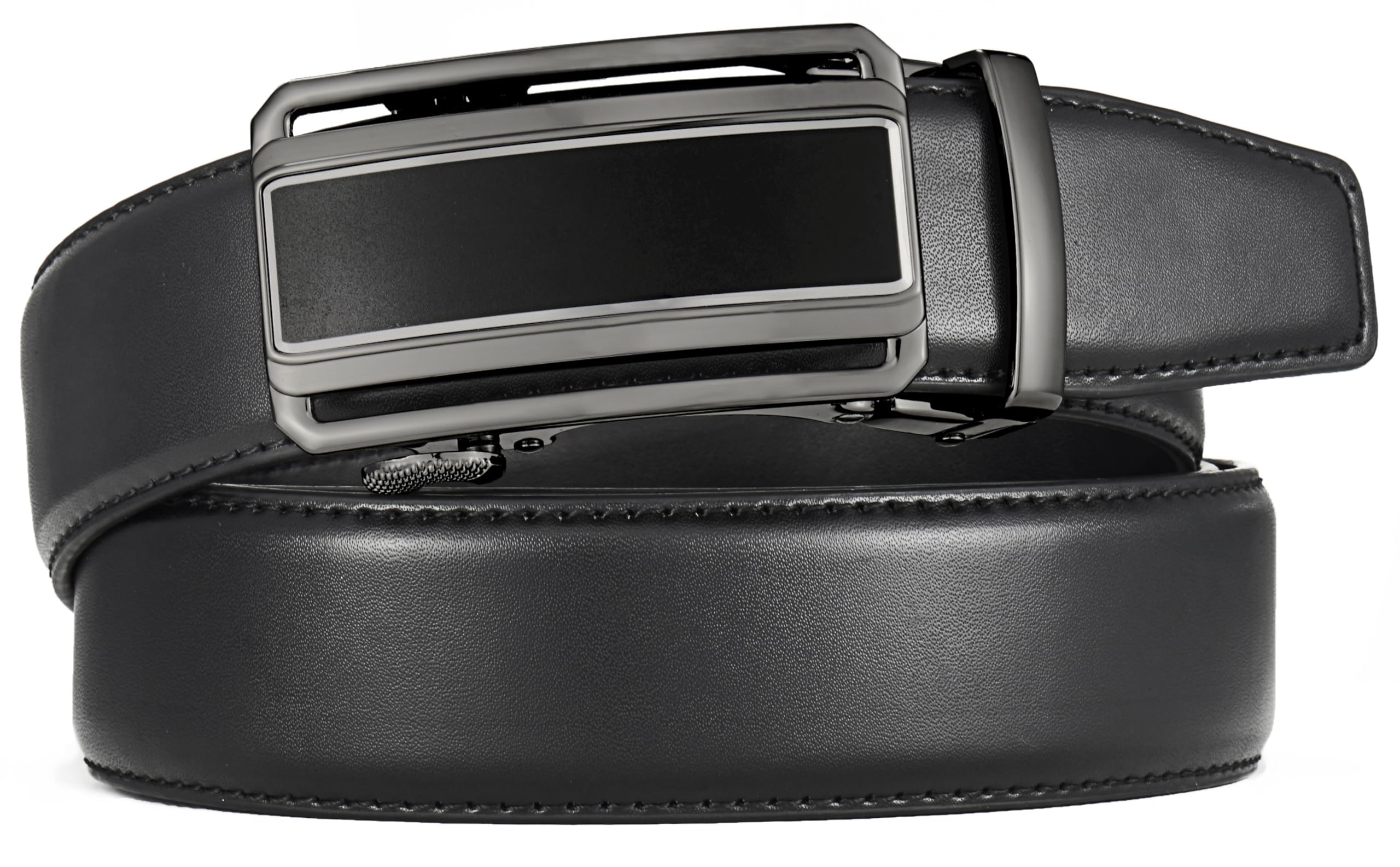 CHAOREN Cintura Uomo Pelle - Cinta Uomo senza Buchi Fibbia 35mm