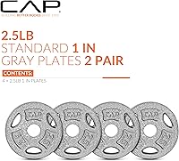 Vista 2 de CAP Barbell Placas de peso de agarre estándar de 1 pulgada