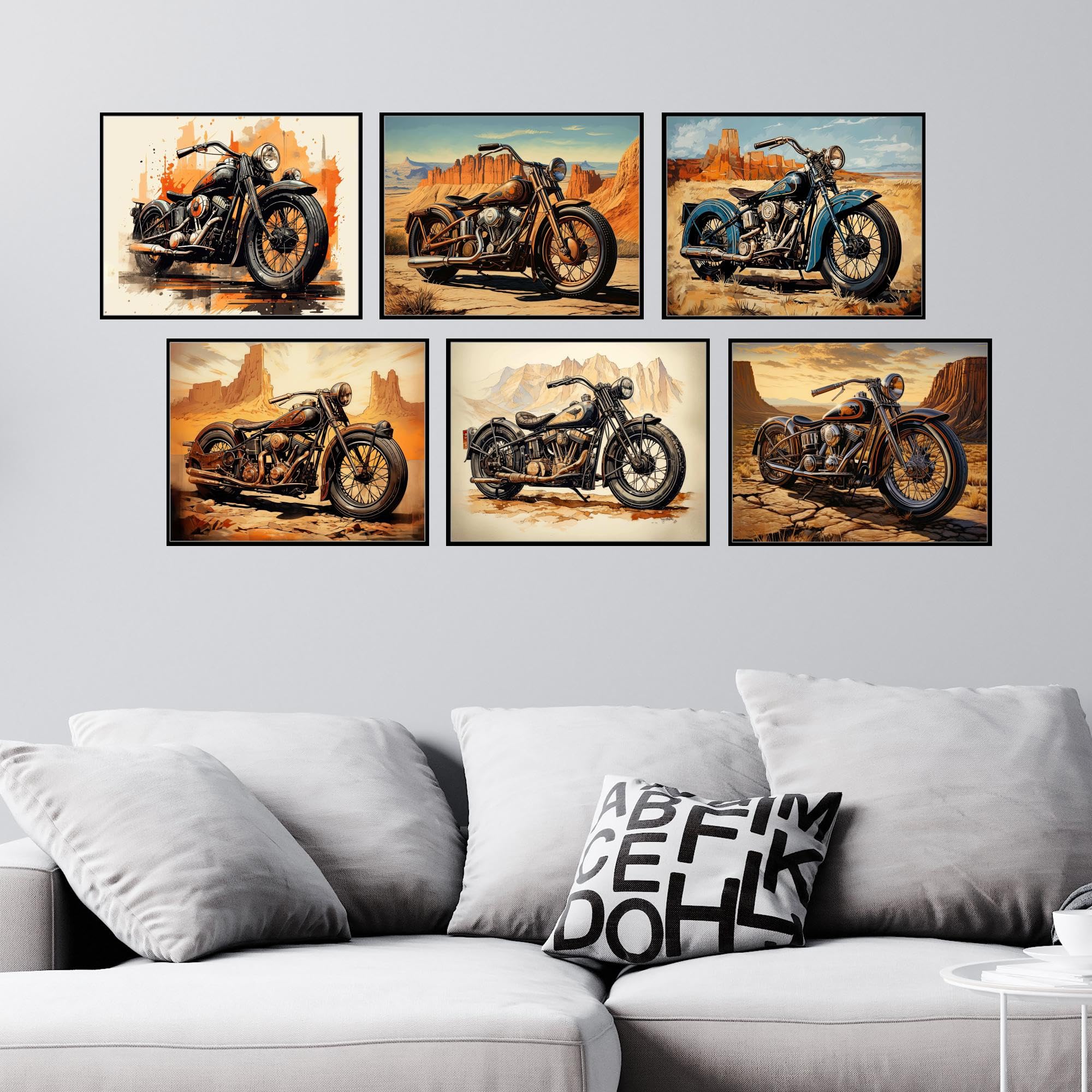 Harley-Davidson風　壁掛けインテリア Amazon.com: BigWig Prints Harley Davidson Wall Art - Motorcycle