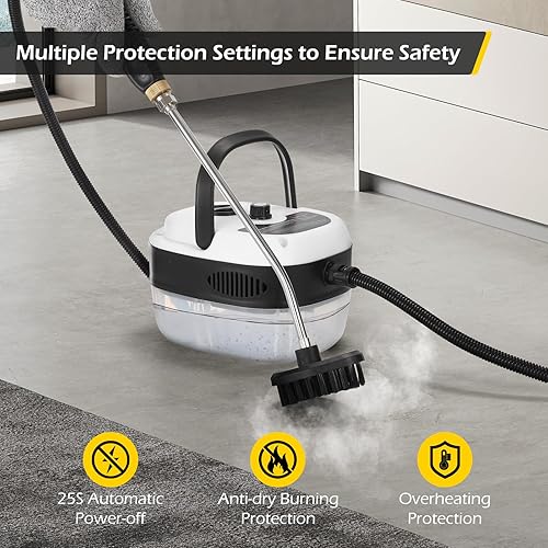 Miniatura 8 de Dyna-Living Limpiador de vapor de 2500 W para automóvil para detalles automáticos, limpiador de vapor de mano para el hogar, limpiador de vapor de