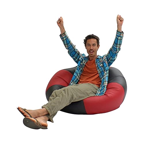 Factory Direct Partners 13022-272 SoftScape Classic - Puf jumbo universitario de 38 pulgadas, color carmesínegro