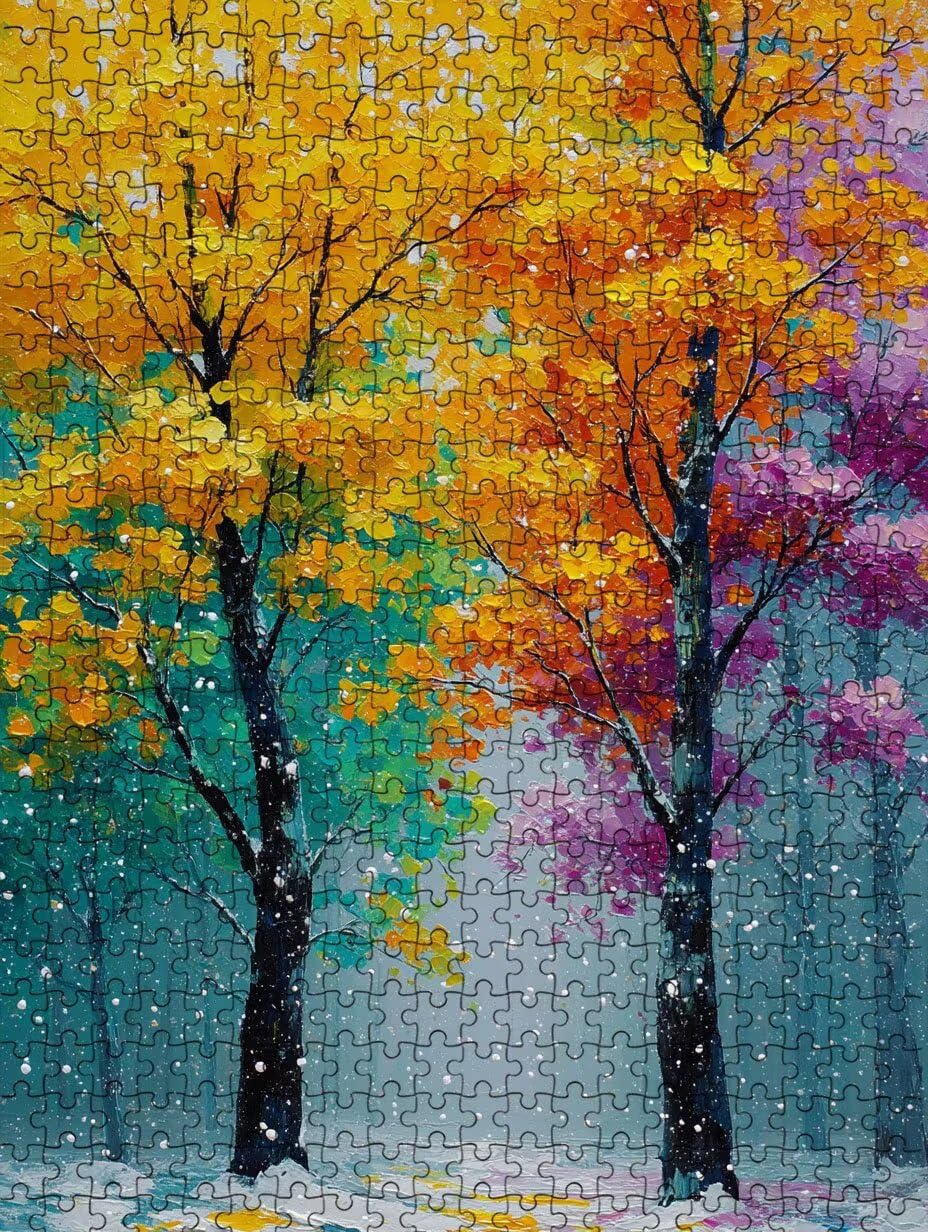 Tęczowe drzewo, 6000 sztuk klasycznych puzzli dla dorosłych YHPGL6-63