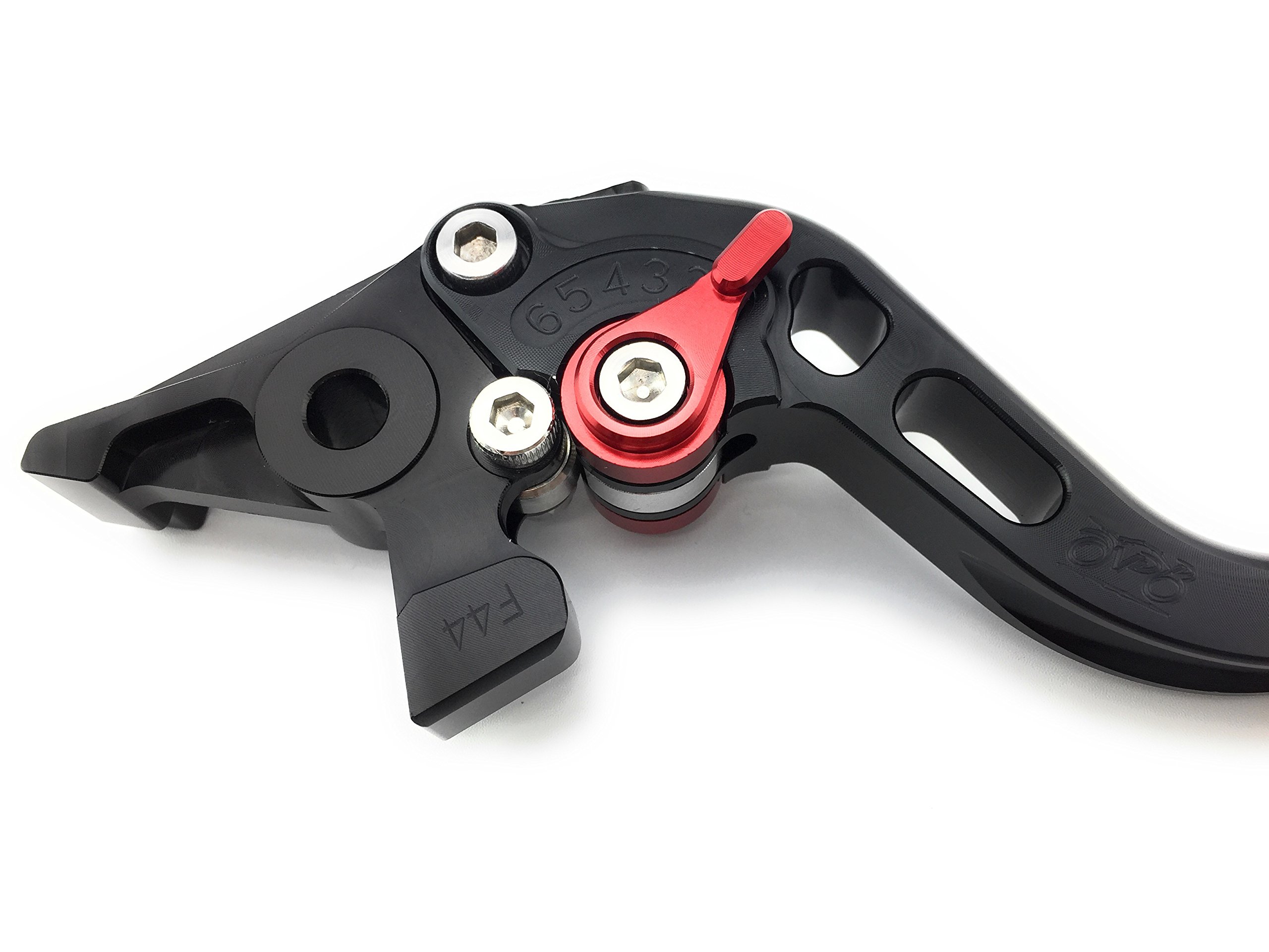 avdb - motocykl Para krótkich dźwigni kompatybilna z Honda VFR 750, Carat 1991-1997, VFR 800 VTEC 2002-2013, VFR 800F 2014-2018 (czarny/czerwony)