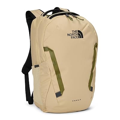 The North Face Vault Backpack Bags Khaki Stone/TNF Black, Nylon/Polyester/Ripstop